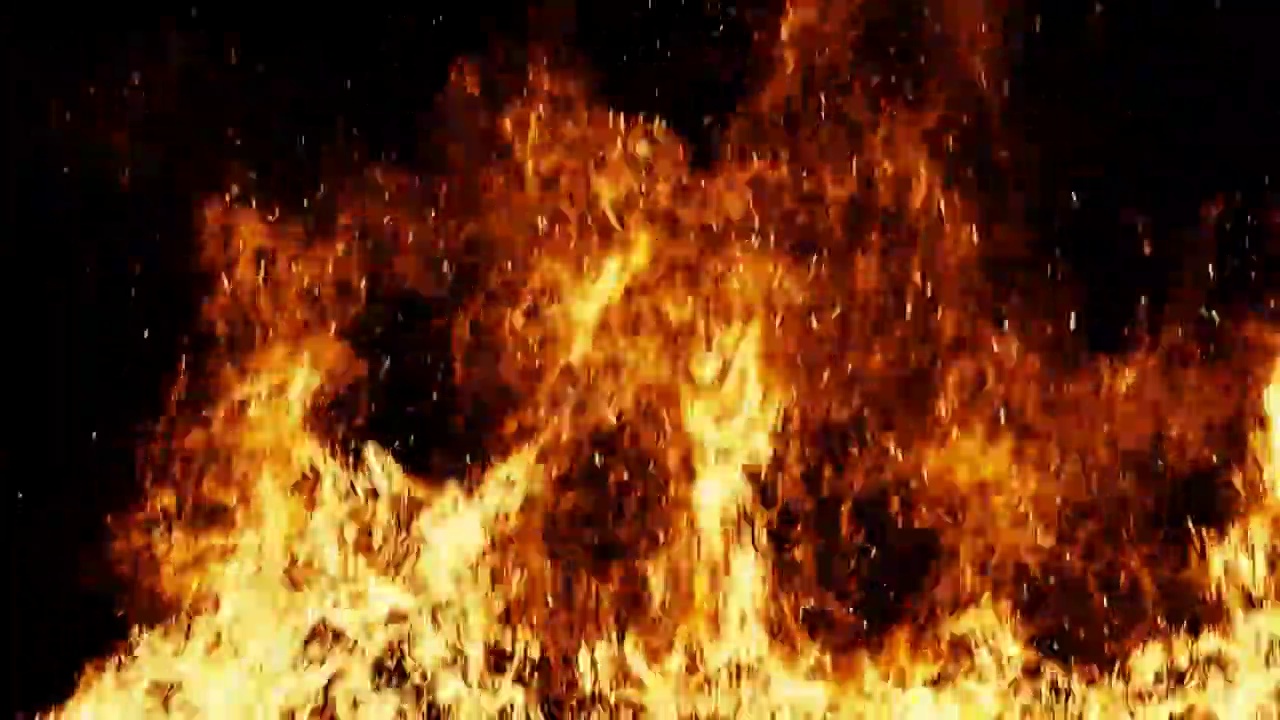 3d渲染燃烧的火焰粒子动画视频素材