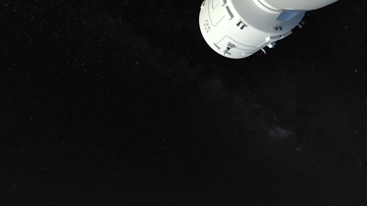 神舟载人飞船模拟动画视频素材