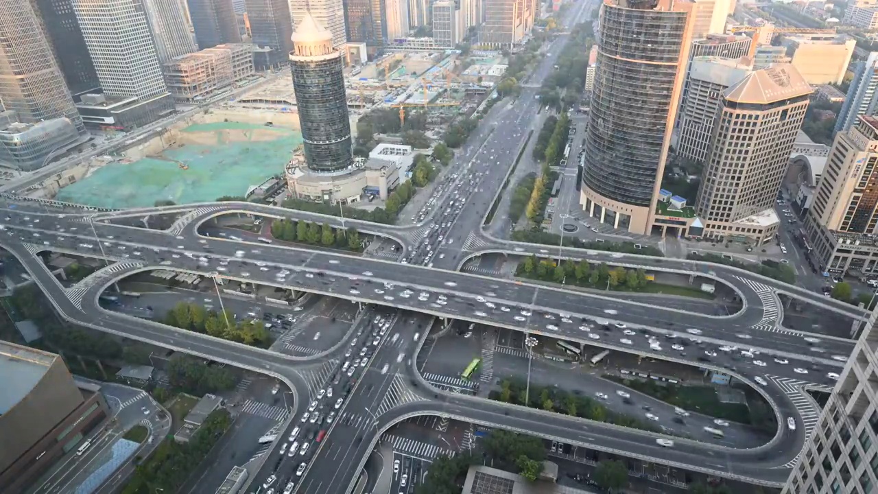 北京城市建筑风光CBD日转夜视频素材