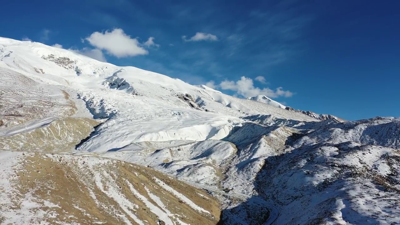 大美新疆：新疆帕米尔高原上的慕士塔格冰川公园视频素材