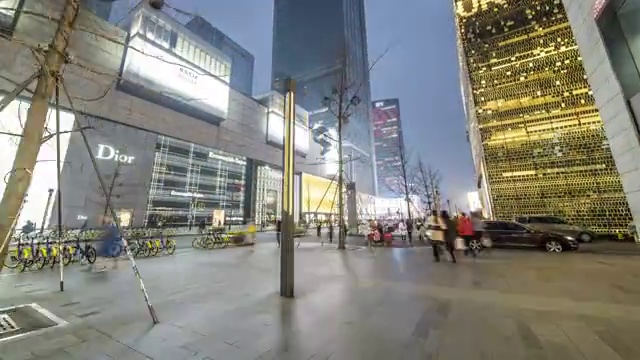四川省成都市锦江区太古里春熙路商业街延时视频素材