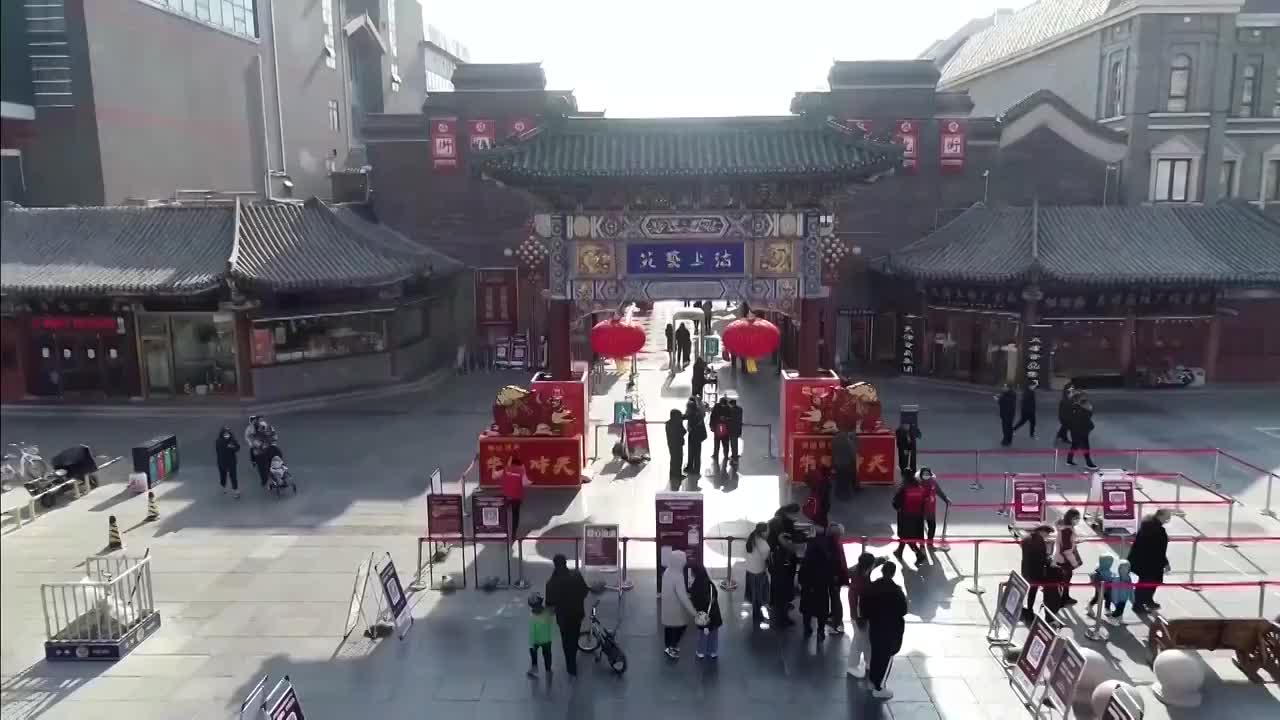 中国春节新年年味街景选编视频素材