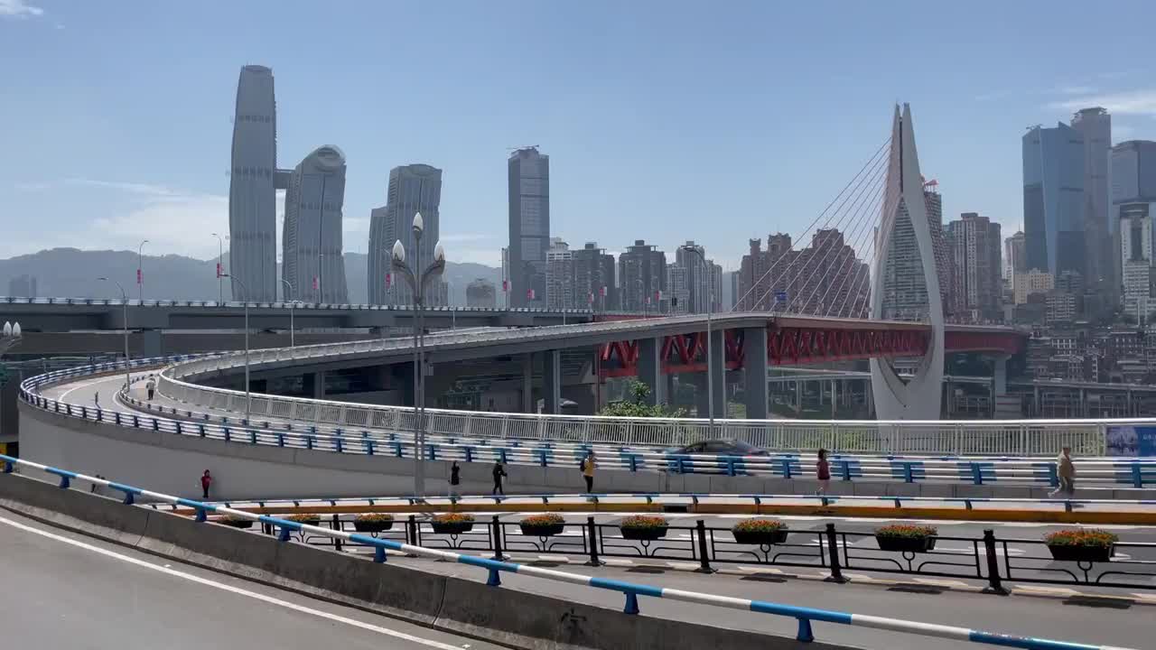 航拍四川重庆城市风光视频素材