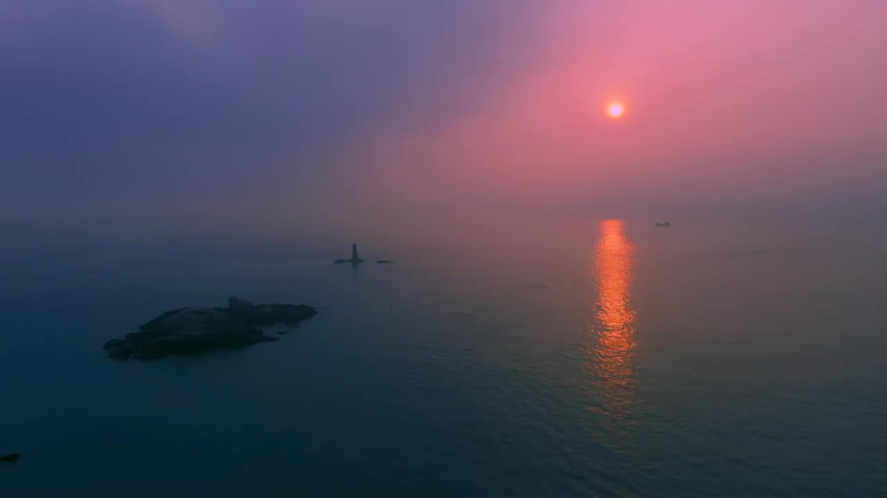 世界的尽头海边日出，福建连江苔菉镇视频下载