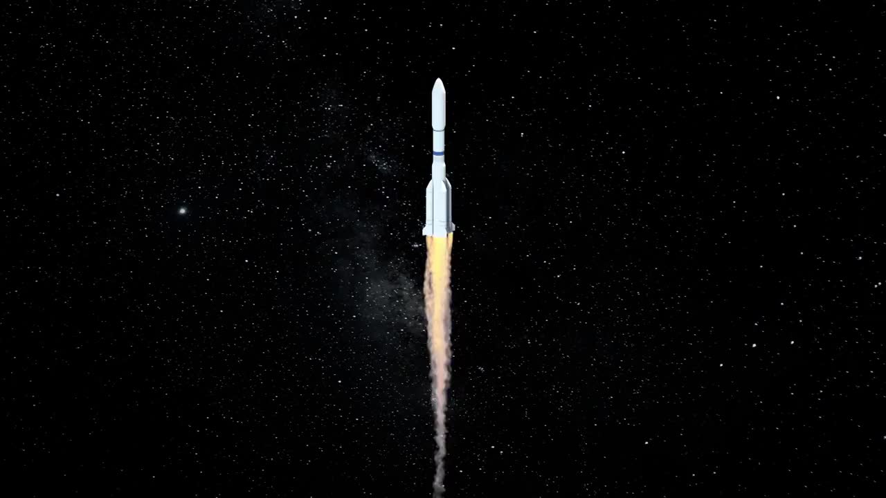 太空飞船火箭 3D渲染视频素材