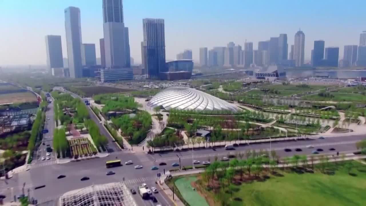中国高新区发展建设成果广角航拍选编视频素材