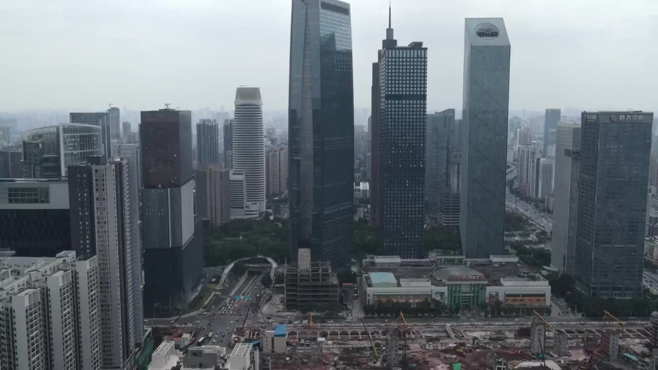 广州CBD建筑群航拍视频下载
