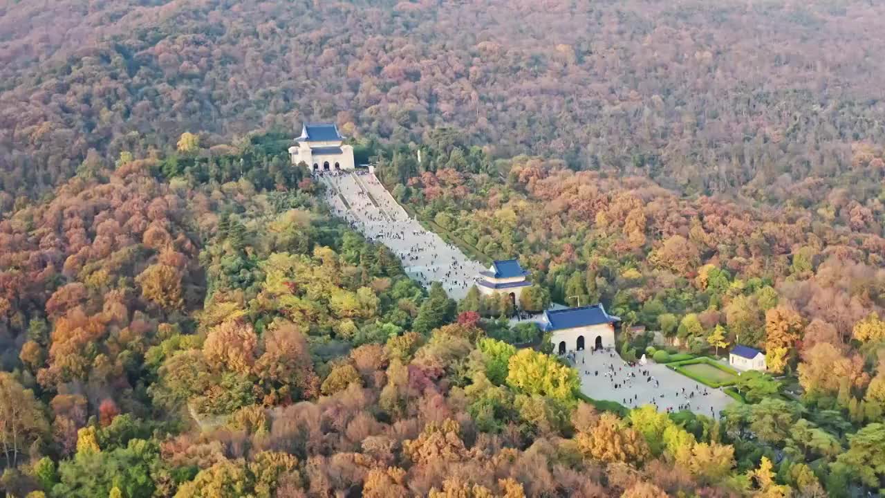秋天的南京中山陵视频素材