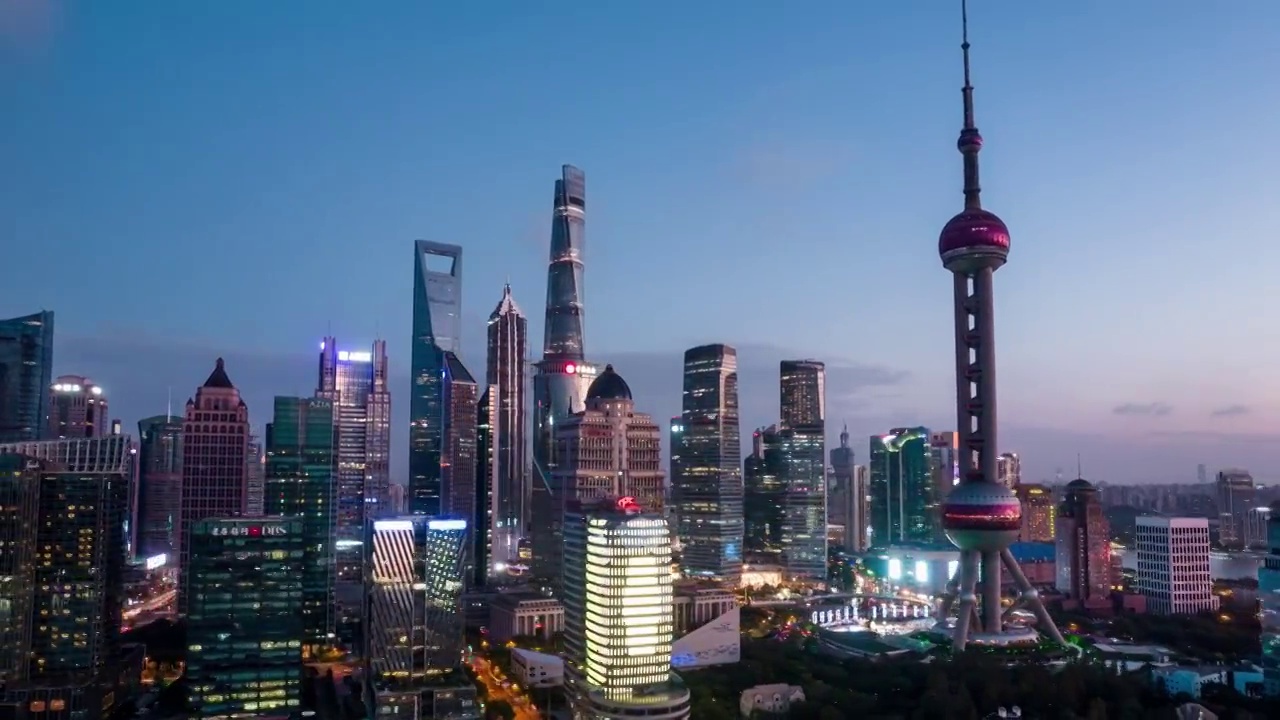 上海航拍延时视频素材