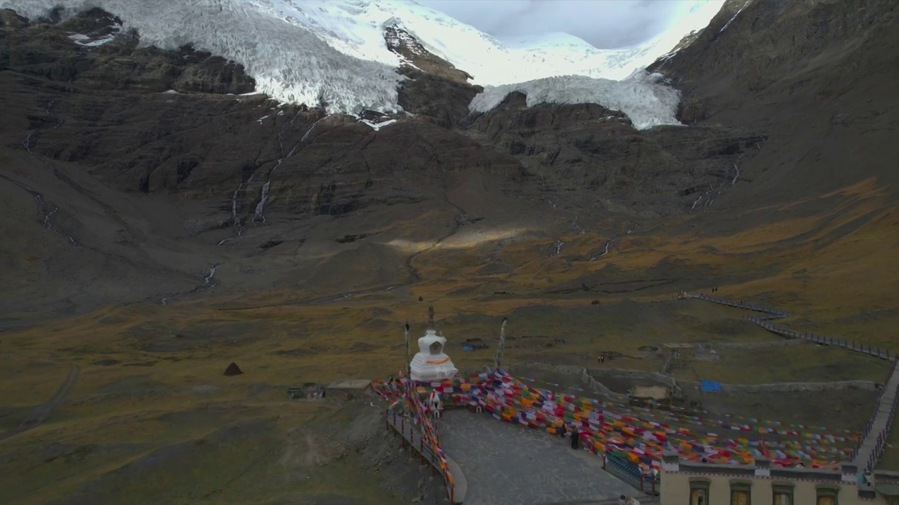 西藏山南卡若拉冰川视频下载