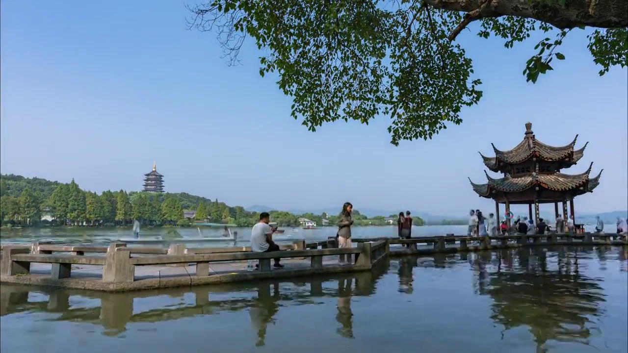 杭州西湖4k高清延时摄影视频下载
