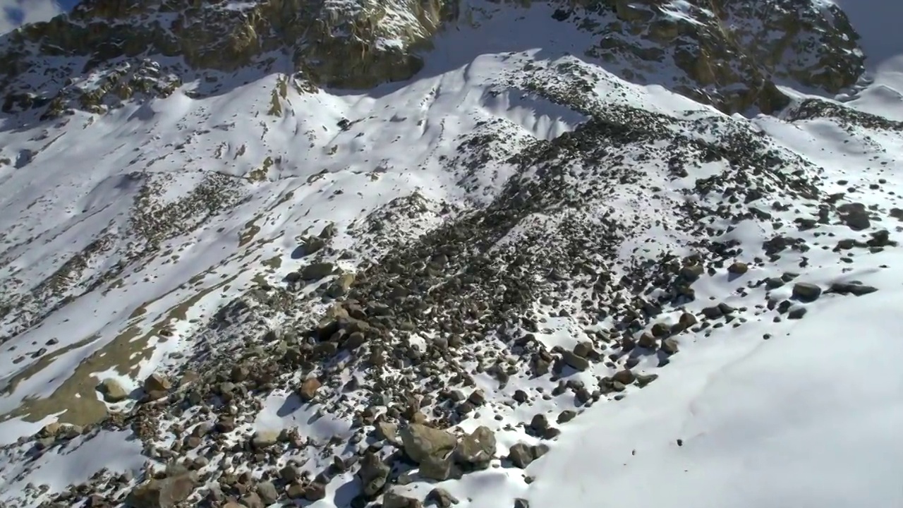 西藏当雄廓琼岗日冰川雪山风光视频素材