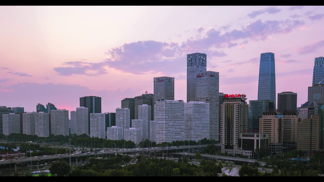 北京国贸商务区4k高清延时摄影视频下载