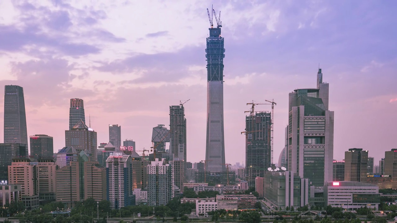 北京商务区建筑群4k高清延时摄影视频下载