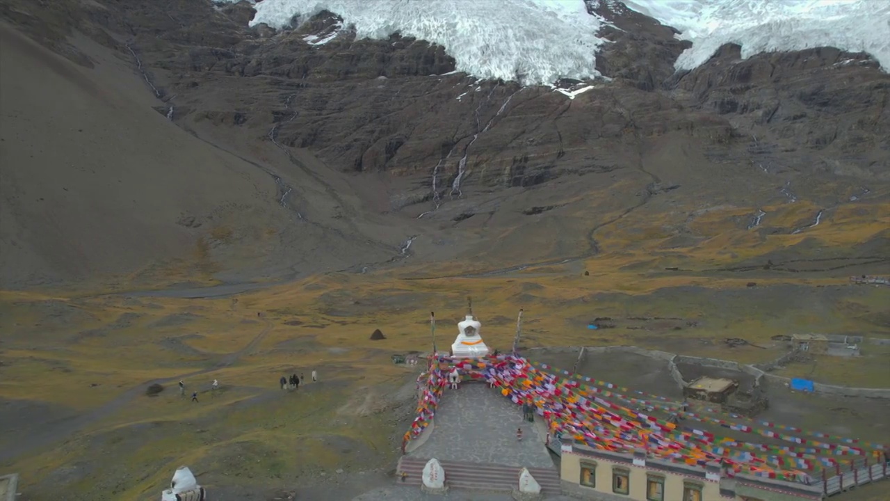 西藏山南卡若拉冰川景区风光视频下载