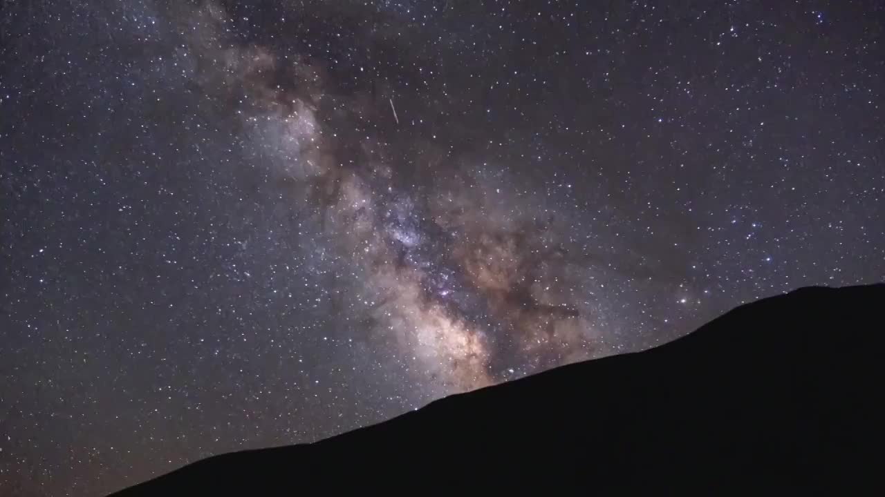 夜晚银河延时4k视频素材