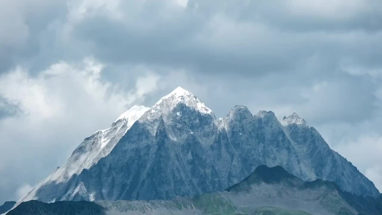 雪山延时特写镜头4k视频素材