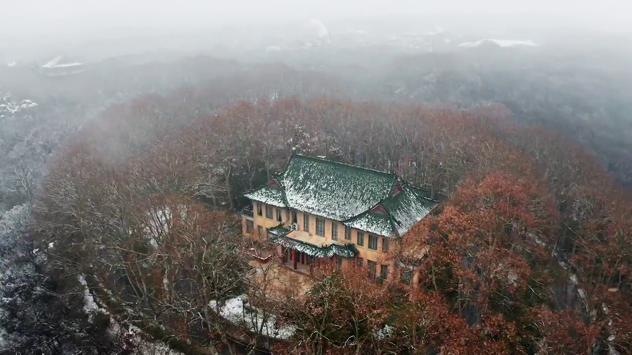 南京美龄宫雪景视频素材