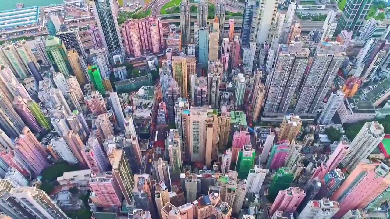 中国香港航拍视频素材