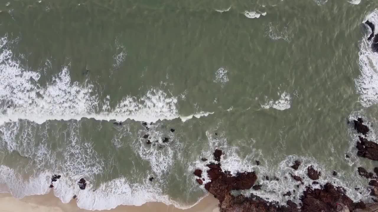 海浪航拍视频视频素材