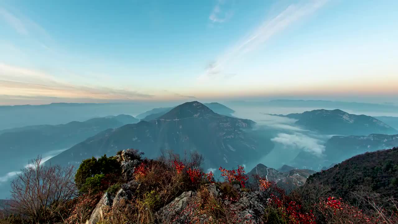 又是一年三峡红，长江三峡之巫峡延时摄影视频下载