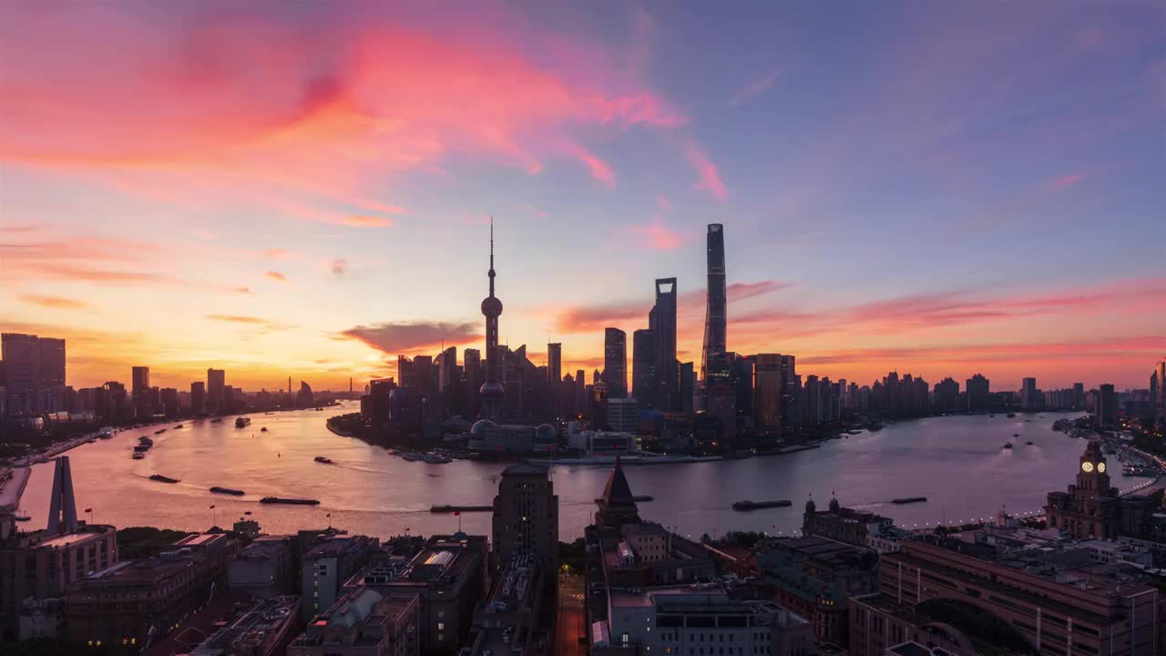 日出上海视频素材