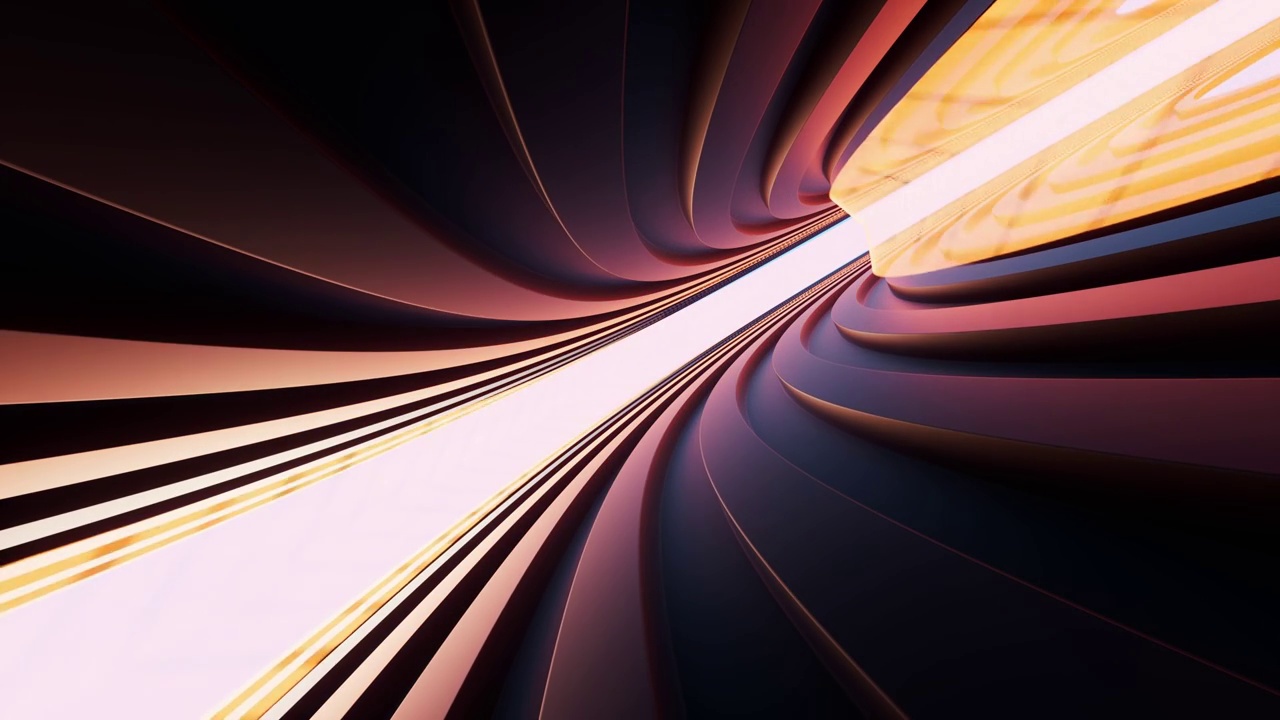 科幻感隧道背景循环动画3D渲染视频素材