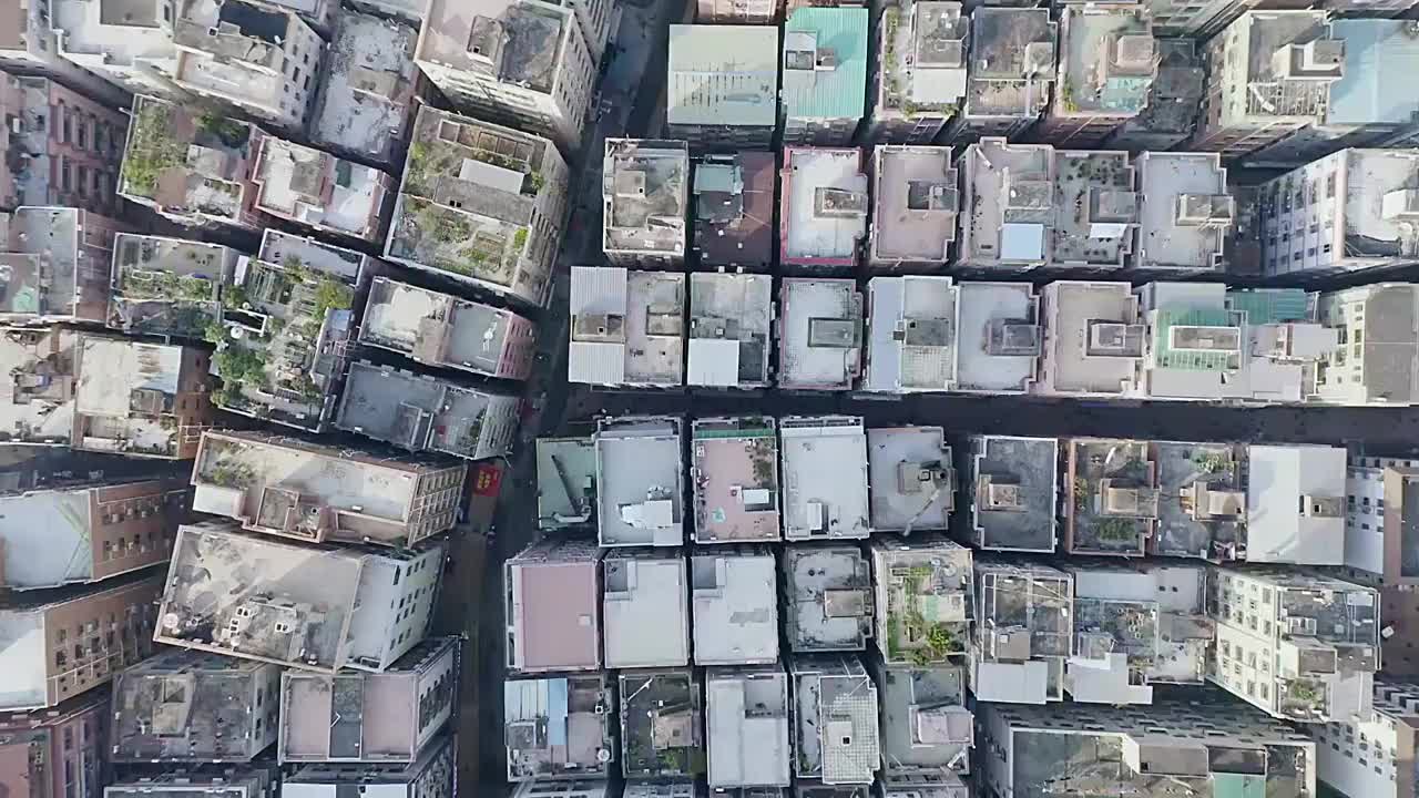 广东省深圳市握手楼,密集型城市建筑视频素材
