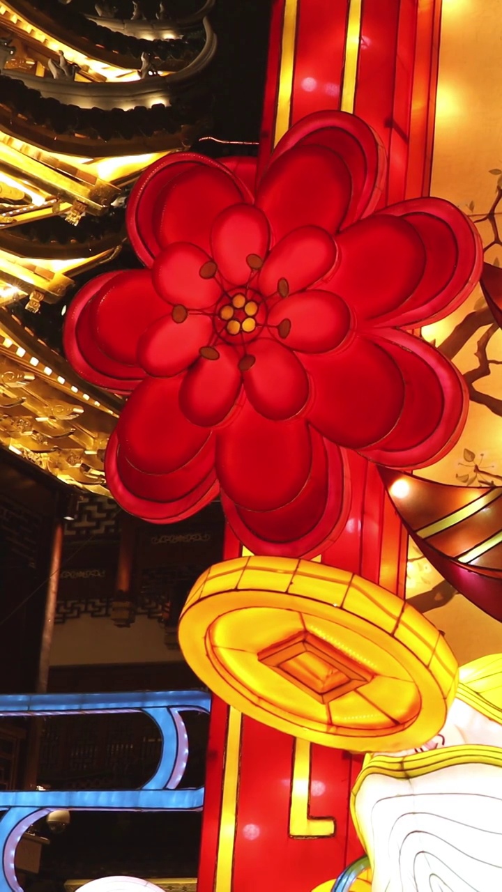春节元宵节上海豫园灯会视频素材