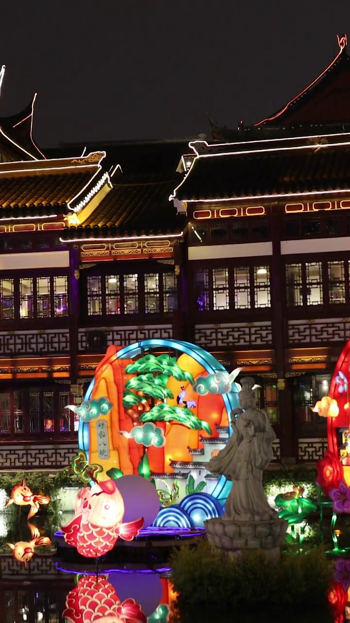 春节元宵节上海豫园灯会视频素材