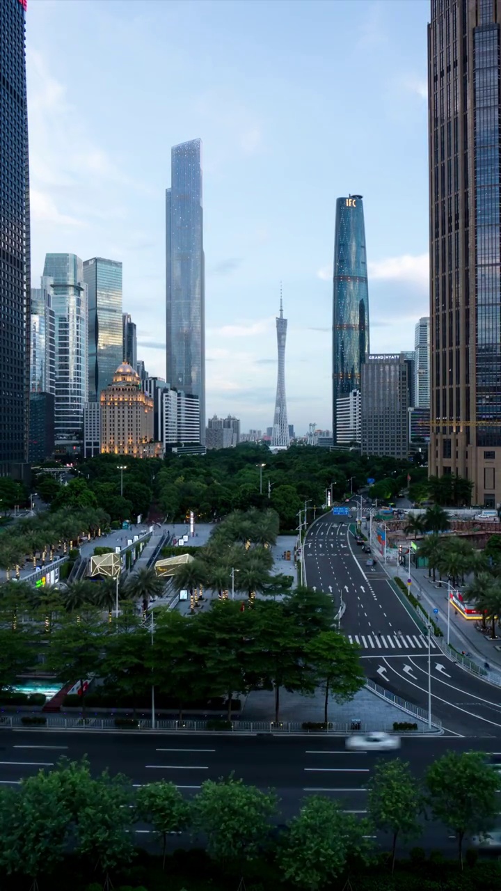 广州花城广场广州塔中轴线CBD视频素材
