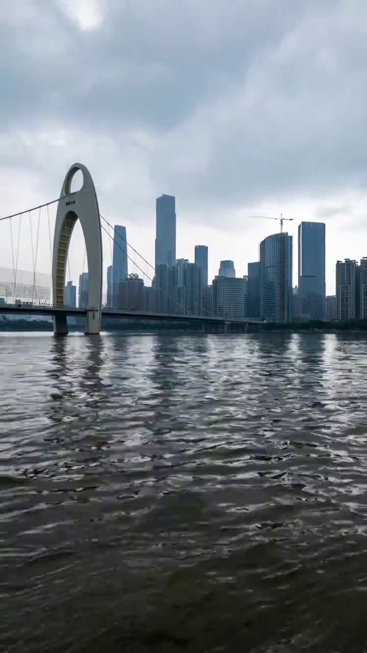 广州城市CBD中心猎德大桥视频素材