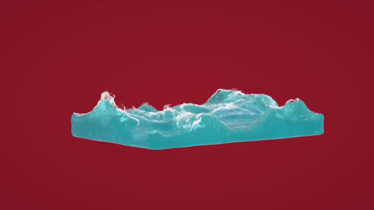 抽象变幻莫测的水体 3D 渲染视频素材