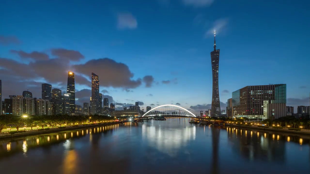 广州大桥海心桥日出延时视频下载