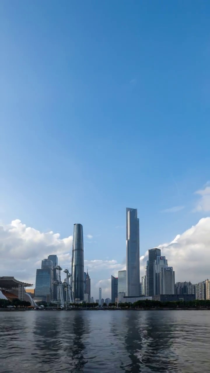 广东省广州城市中心珠江新城视频素材