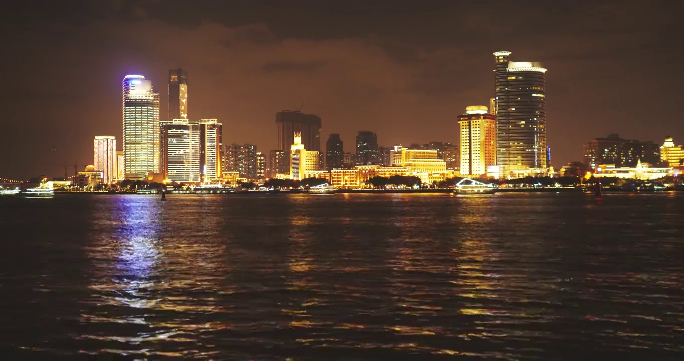 中国福建厦门的城市夜景视频素材