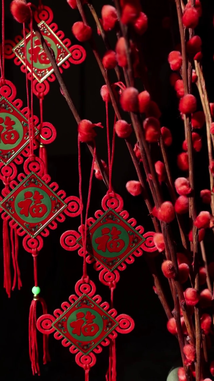 中国春节新年传统装饰物视频素材
