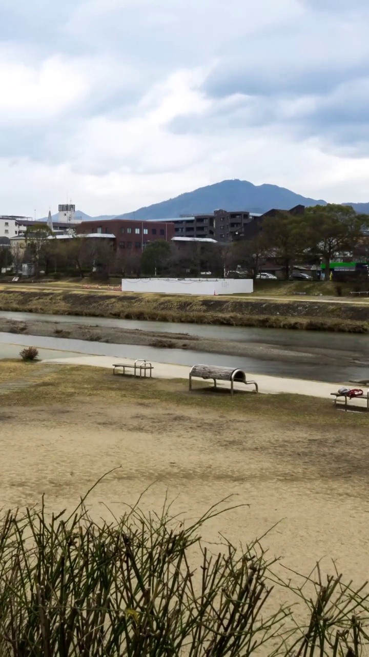 日本京都鸭川视频素材