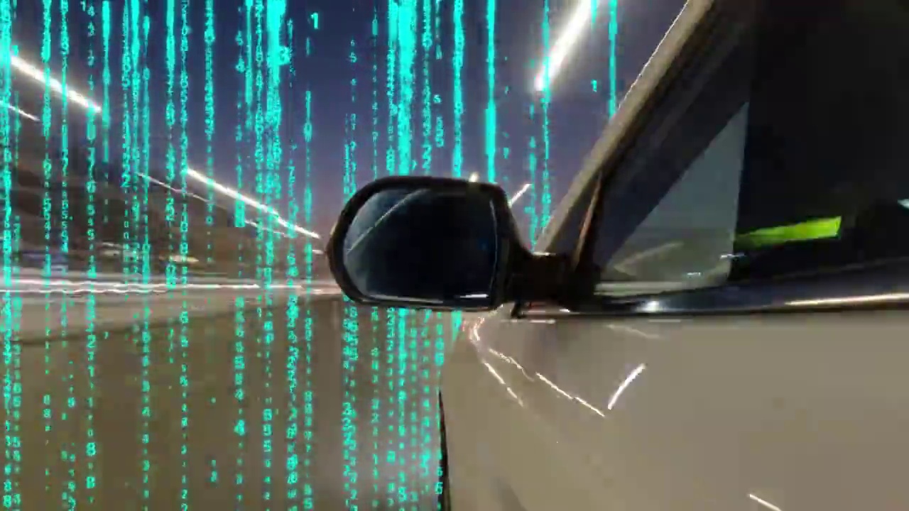 车辆行驶数据流信息化视频素材