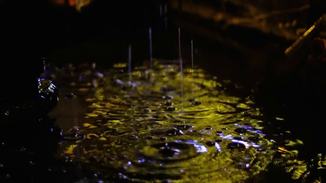 四川绵阳，水滴，喷泉，雨水，特写，视频素材