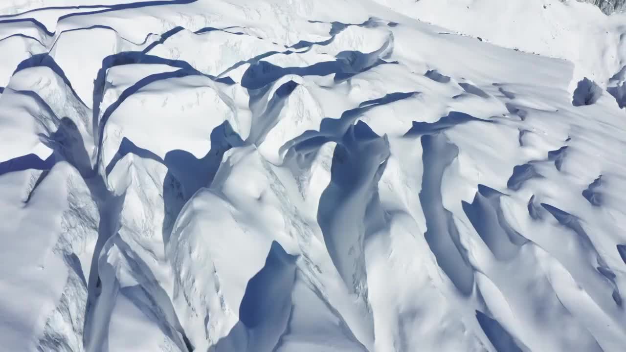 玉龙雪山风景航拍视频素材