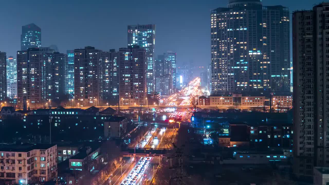 北京城市夜景视频素材