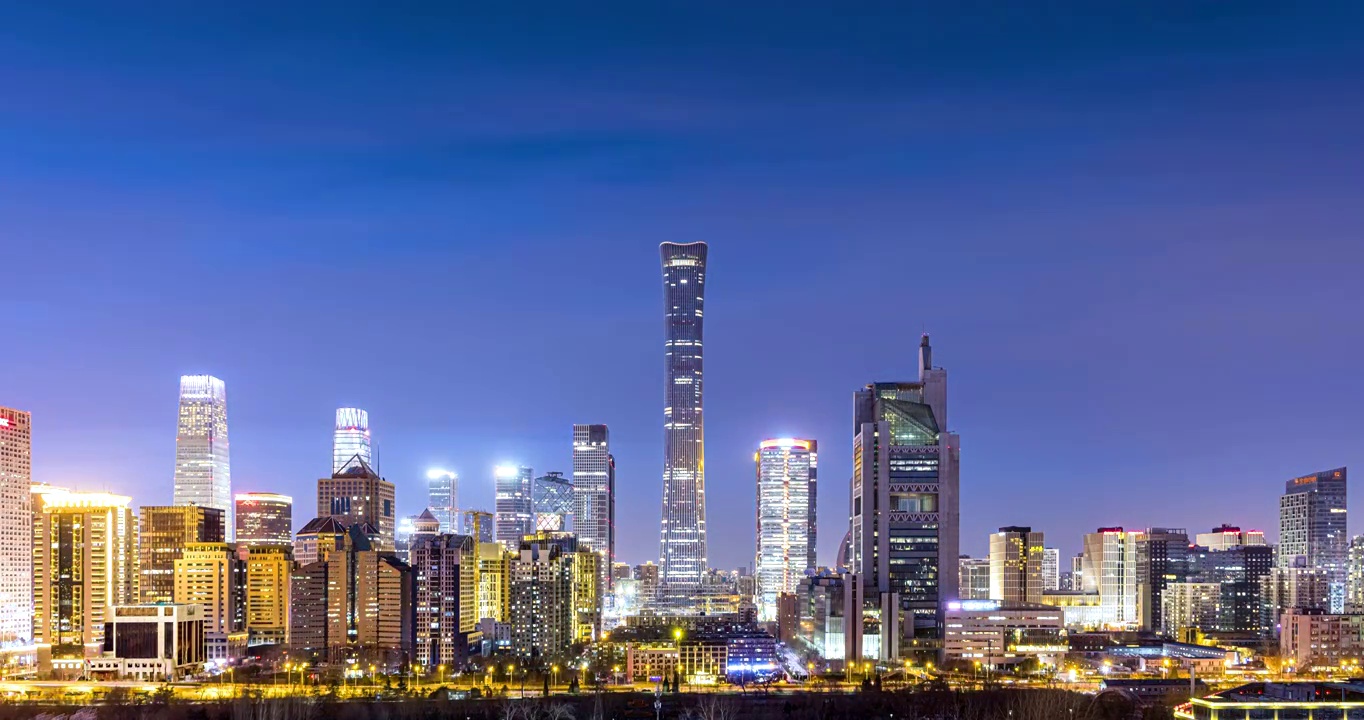 北京CBD国贸商务区全景 4K 60帧视频素材