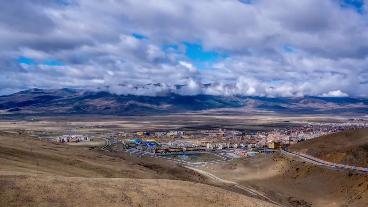 四川甘孜藏族自治州理塘县与雪山延时视频视频下载