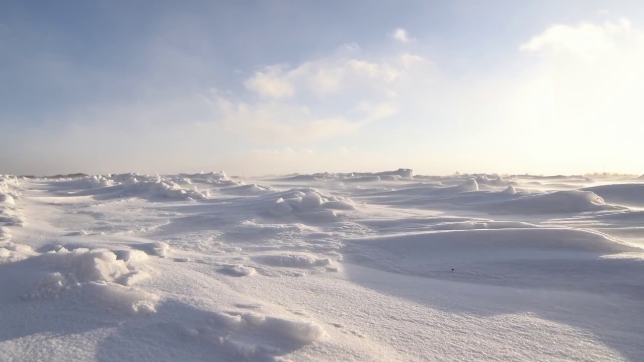 草原冰雪风光视频素材