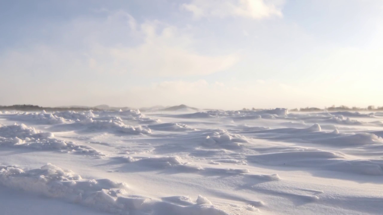 草原冰雪风光视频素材