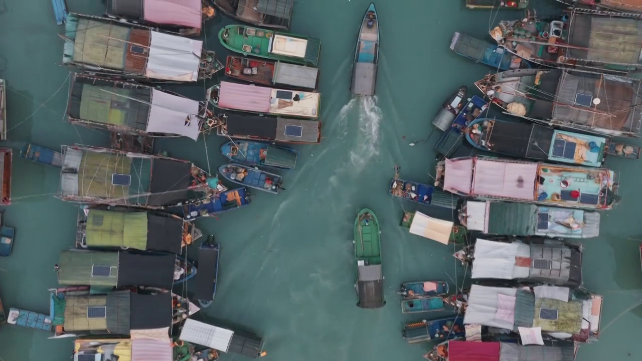 北海国际客运码头航拍视频素材