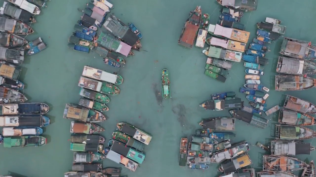 北海国际客运码头航拍视频素材