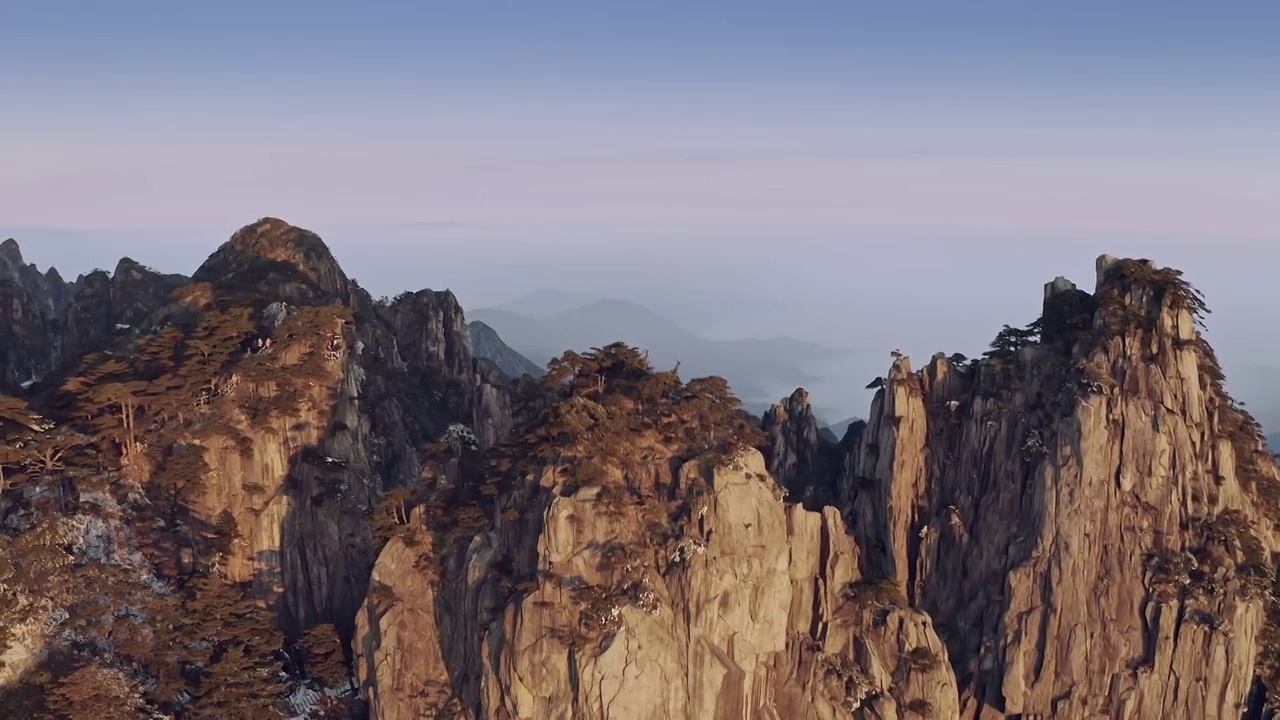 黄山,始信峰风景视频下载
