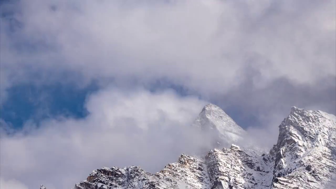 四川川西雪山高原风光视频素材
